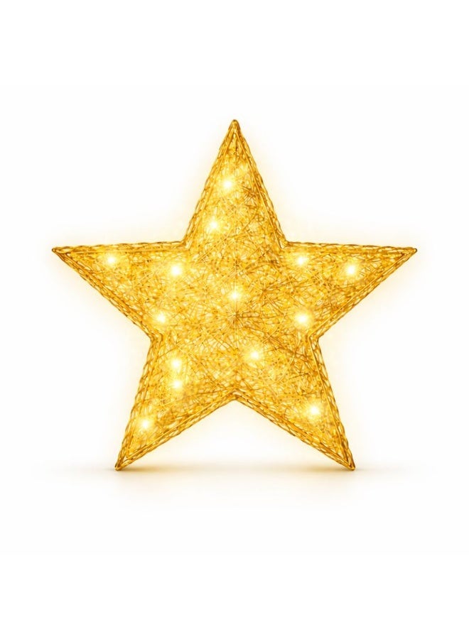 Home Care Star Lamp with Constant Warm Light, 30cm Hanging Decorative Light with 20 LEDs, Battery Operated - Image 2